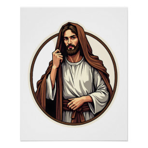 Pôster Camiseta Jesus Refúgio Capa Gravura Vintage