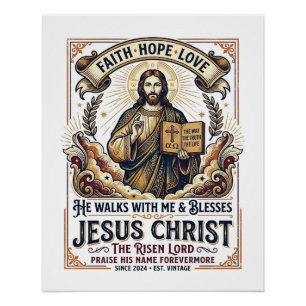 Pôster Camiseta Jesus Surfando Fé Inspiradora