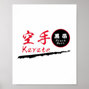 Poster Camiseta Karate Faixa Preta