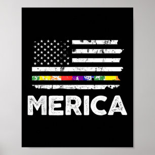 Poster Camiseta LGBT Bandeira Americana Orgulho - 4 de Ju