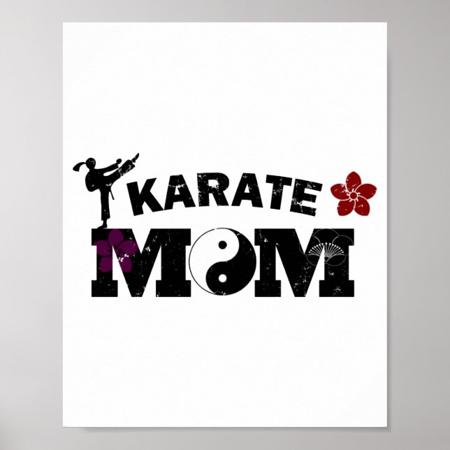 Poster Camiseta Mãe de Karate  (Frente)