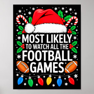 Poster Camiseta Mais Provável de Assistir a Todos os Jogo