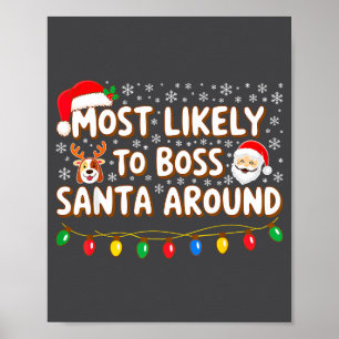 Poster Camiseta Mais Provável De Mandar No Papai Noel Fam