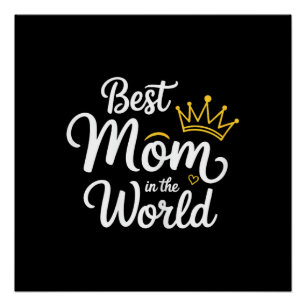 Pôster Camiseta Melhor Mãe do Mundo Mulheres Melhor Mãe d