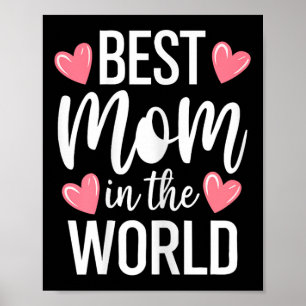 Poster Camiseta Melhor Mãe do Mundo Mulheres Melhor Mãe d