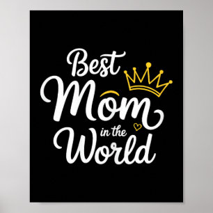 Poster Camiseta Melhor Mãe Do Mundo Mulheres Melhor Mãe D