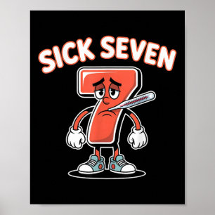 Poster Camiseta Meme Seven Doente Seis Sete Brincadeira D