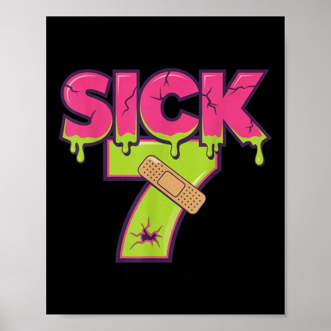 Poster Camiseta Meme Seven Doente Seis Sete Drip de Brinc (Frente)