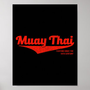 Poster Camiseta Muay Thai Kickboxing Distressed, Mma Bjj,