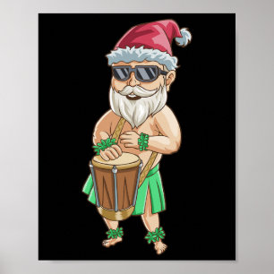 Poster Camiseta Natal Em Julho Fun Santa Havaiana Suma