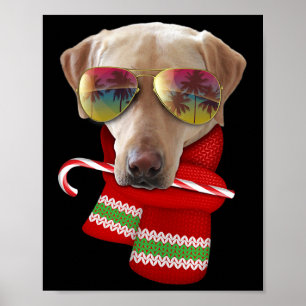 Poster Camiseta Natal Em Julho Óculos De Sol Lab Amarelo