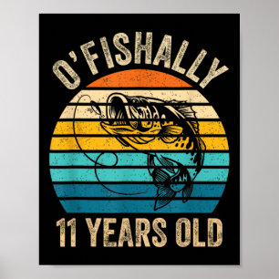 Poster Camiseta Oficialmente 11 Anos de Idade 11º Anivers