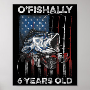 Poster Camiseta Oficialmente 6 Anos de Idade 6º Aniversár