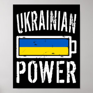 Poster Camiseta Orgulhosa Poder Ucraniano Bandeira da Ucr