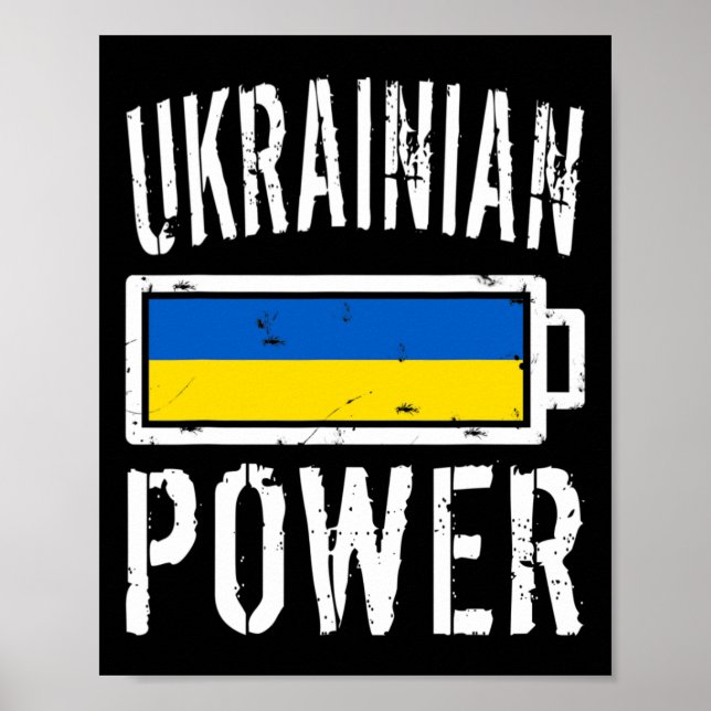 Poster Camiseta Orgulhosa Poder Ucraniano Bandeira da Ucr (Frente)