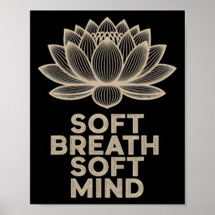 Poster Camiseta Pacífica de Ioga Lótus de Respiração Suav