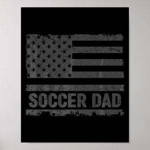 Poster Camiseta Patriota Vintage Soccer Dad América Bande