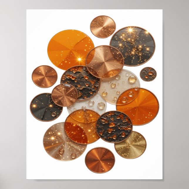 Poster Camiseta Personalizada COPPER BALLS Prata (Frente)