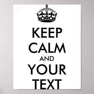 Poster Camiseta Personalizada Keep Calm E Seu Texto _1