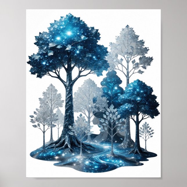 Poster Camiseta Personalizada Modern Silver BLUE ICE FORE (Frente)