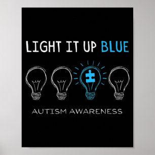 Poster Camiseta Premium Conscientização do Autismo Ilumin