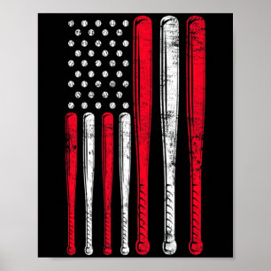Poster Camiseta Premium de Time de Beisebol da Bandeira A