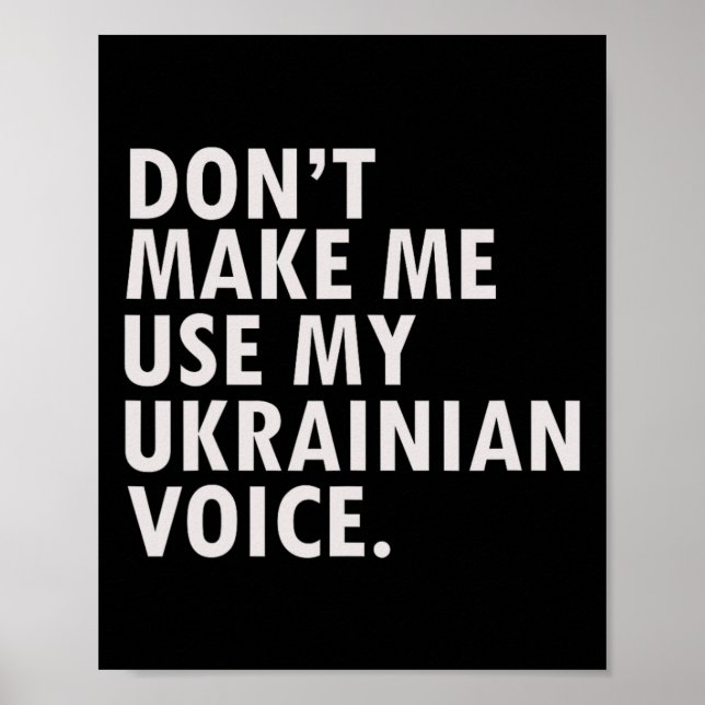 Poster Camiseta Presente da Ucrânia Frase Divertida Ucran (Frente)