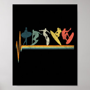 Poster Camiseta Presente Surfista Vintage Evolução do Sur