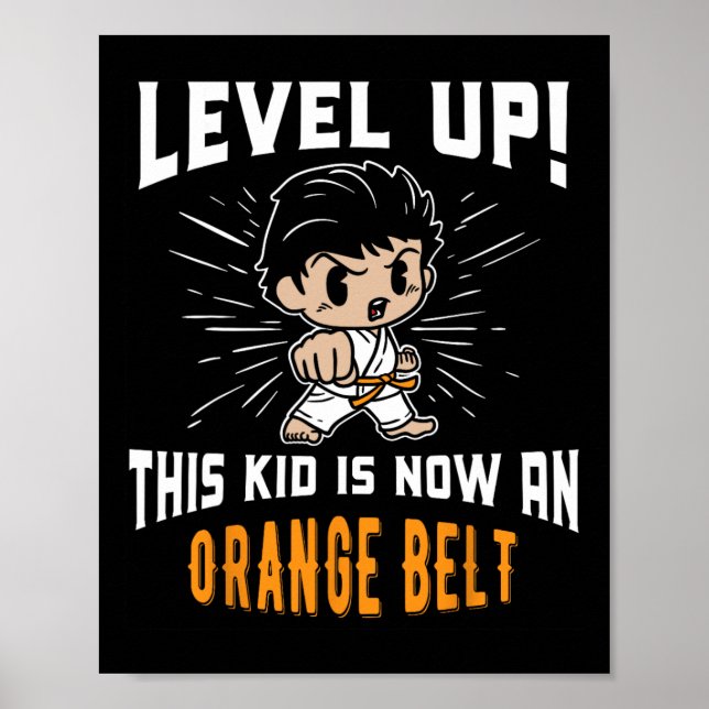 Poster Camiseta Presente Uniforme de Karate Infantil Faix (Frente)