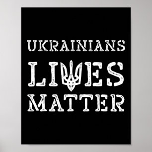 Poster Camiseta Problema Vidas Ucranianas Tridente Ucrâni