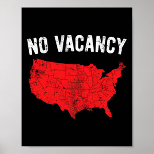 Poster Camiseta republicana engraçada sem vagas estamos l