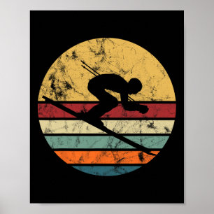 Poster Camiseta Retro de Esqui Esqui Vintage Snowboard Mo