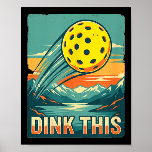 Poster Camiseta retrô de pickleball dink isso jogador eng