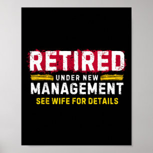 Poster Camiseta Retro Masculina Aposentado Sob Nova Gestã