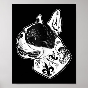 Poster Camiseta sem mangas Bulldog Francês Tatuagem