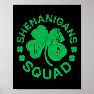 Poster Camiseta Shenanigans Squad Irlandesa Homens Mulher