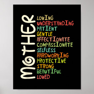 Poster Camiseta Significado de Mãe Eu Amo Mãe Dia das Mãe