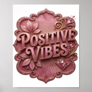 Poster Camiseta Striking Gold POSITIVE VIBES