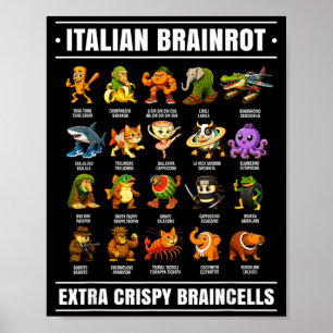 Poster Camiseta Surrealista Italiana de Rotação Cerebral