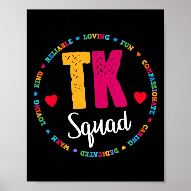 Poster Camiseta Tk Squad - Camiseta para Professores de J (Frente)