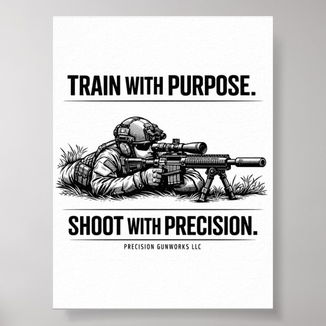 Poster Camiseta Train with Purpose Marksman Download Impr (Frente)