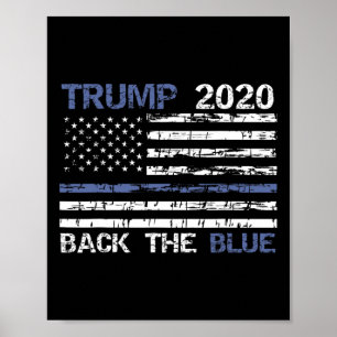 Poster Camiseta Trump Ck The Blue Thin Blue Line Apoio Po