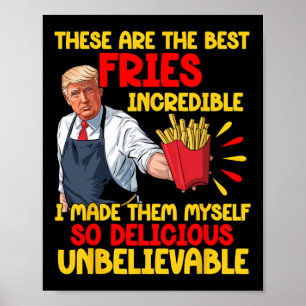 Poster Camiseta Trump Diversão Comida Rápida Humor Batata