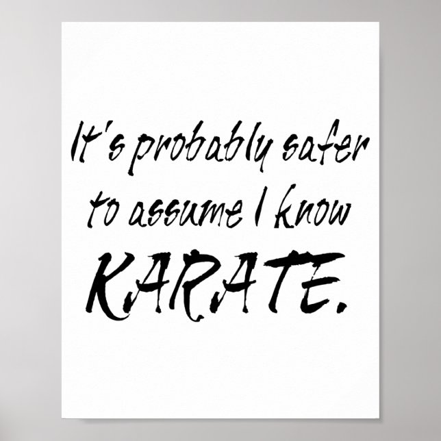Poster Camiseta Ume Eu Sei Karatê  (Frente)