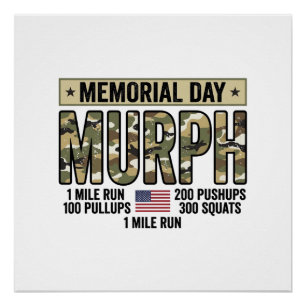 Pôster Camiseta Vetorial Vintage de Treino Memorial Day M