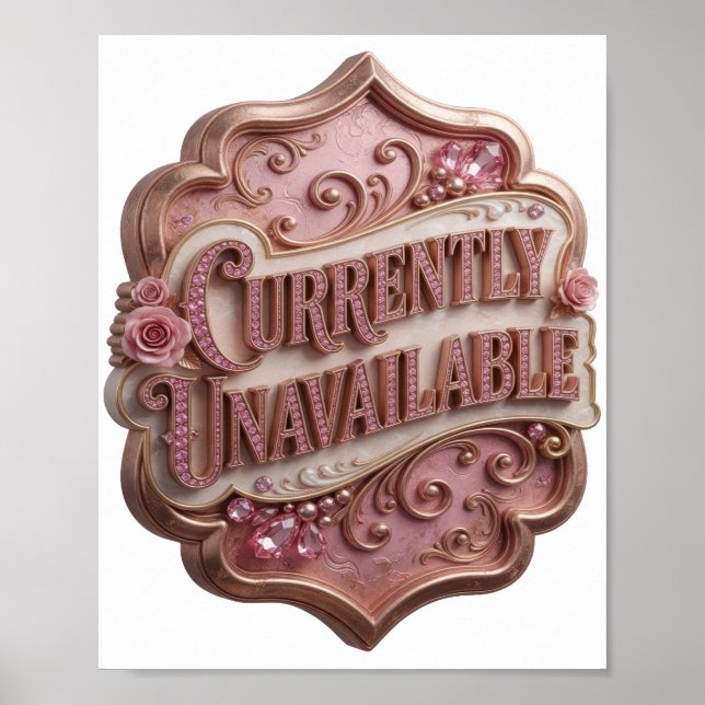 Poster Camiseta Vibrante Rosa Indisponível (Frente)