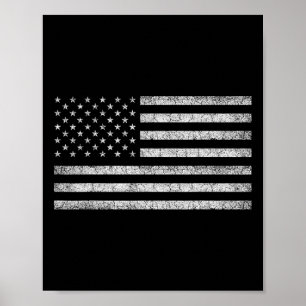 Poster Camiseta Vintage Bandeira Americana Feminina Mascu
