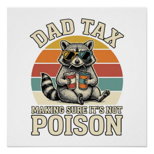 Pôster Camiseta Vintage de Design Engraçado de Pai Tax Ra
