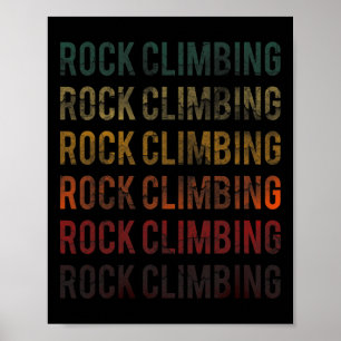 Poster Camiseta Vintage Retro Distressed Rock Climbing Fo