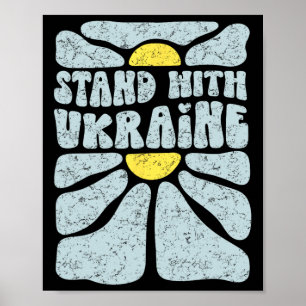 Poster Camiseta Vintage Stand With Ukraine 